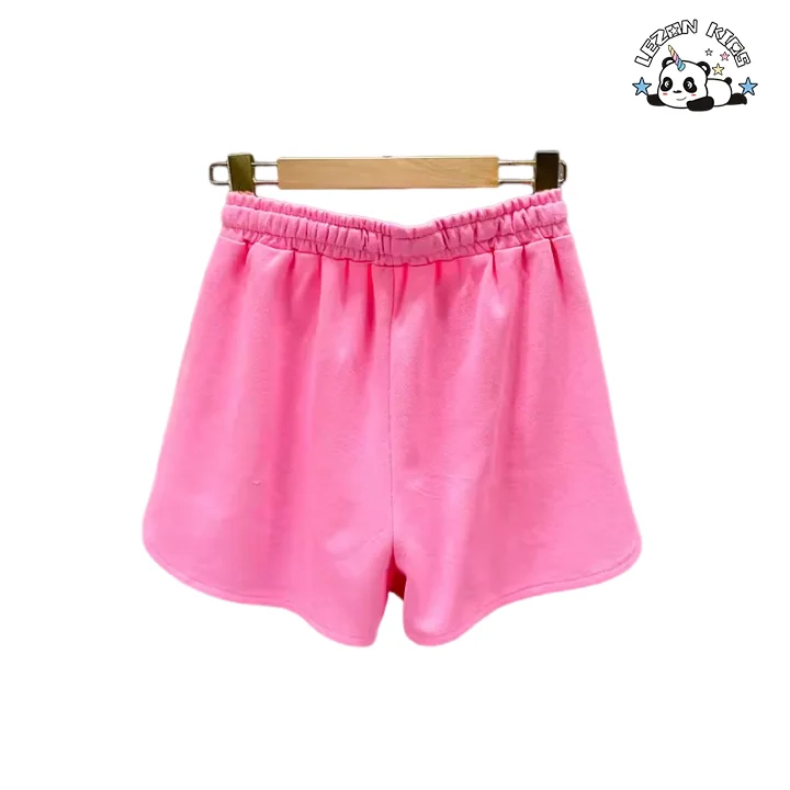 LEZONKIDS - Shorts curtos casuais personalizáveis de cintura alta de verão para crianças de 2 a 14 anos